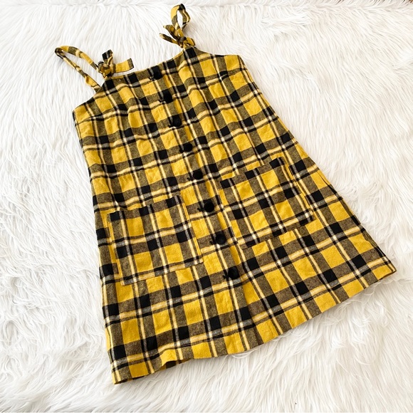 Lazy Oaf Dresses & Skirts - Lazy Oaf Yellow Plaid Dress